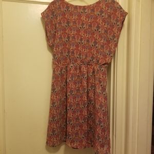 American Rag cap sleeve, open tie back dress